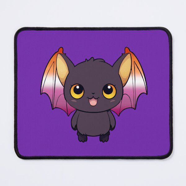 Item preview, Kawaii Bat with Lesbian Pride Flag Colored Wings, Cute Lesbian Design designed and sold by Travelslightly.