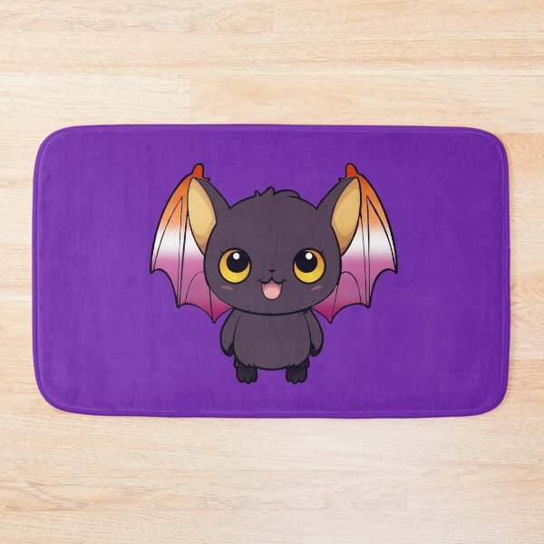 Item preview, Kawaii Bat with Lesbian Pride Flag Colored Wings, Cute Lesbian Design designed and sold by Travelslightly.