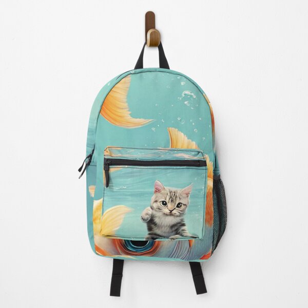 Item preview, Cat Swimming after a Goldfish designed and sold by FitEnvy.