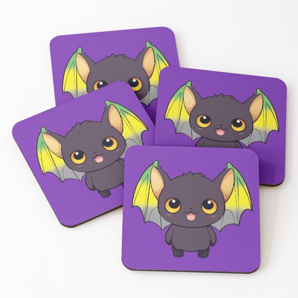 Item preview, Kawaii Bat with Lithromantic Pride Flag Colored Wings, Cute Lithromantic Design designed and sold by Travelslightly.