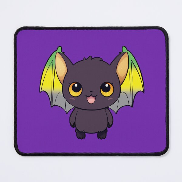 Item preview, Kawaii Bat with Lithromantic Pride Flag Colored Wings, Cute Lithromantic Design designed and sold by Travelslightly.