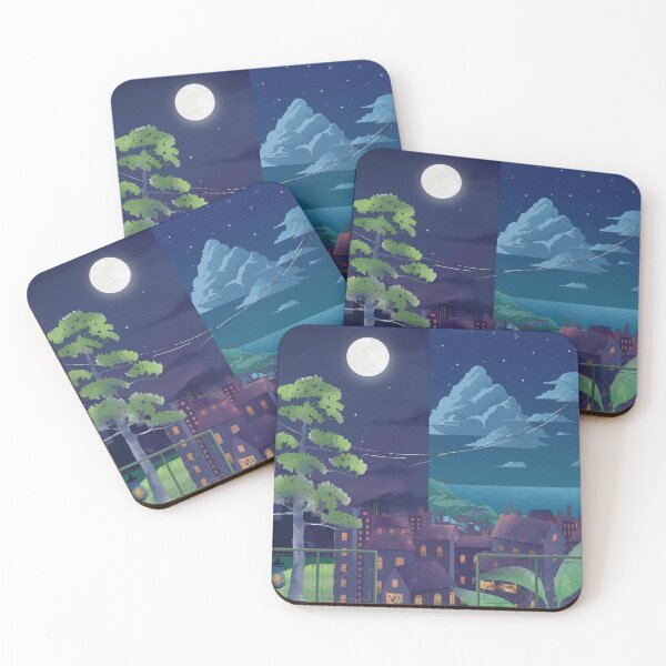 Item preview, Dreamy Solarpunk City at Night // Digital Art designed and sold by StarryPopStuff.