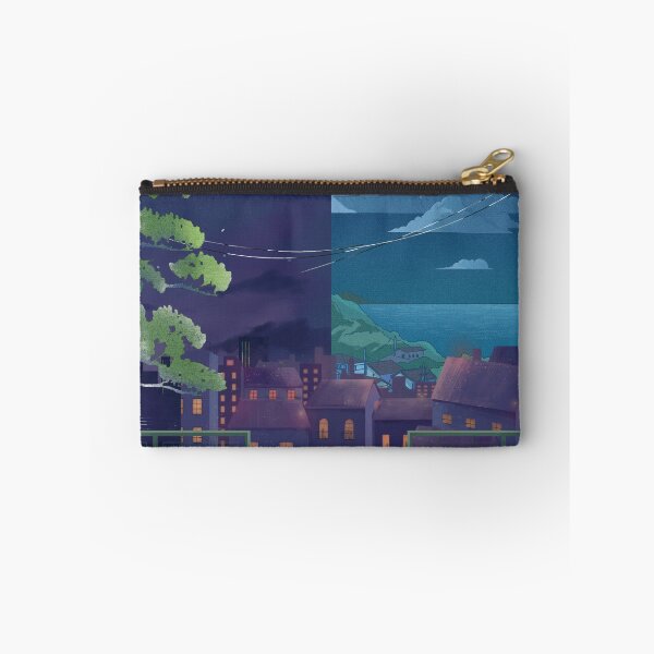 Item preview, Dreamy Solarpunk City at Night // Digital Art designed and sold by StarryPopStuff.