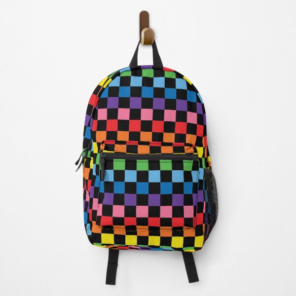 Item preview, Rainbow and Black Checkers designed and sold by Pink Pineapple Works.