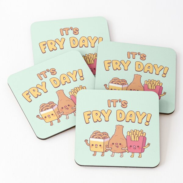 Item preview, Cute Onion Rings Fried Chicken And Fries Its Fry Day Pun designed and sold by rustydoodle.