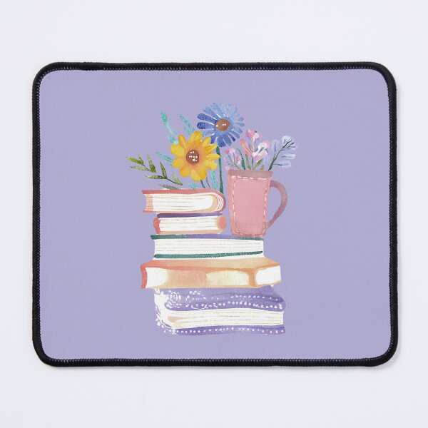 Item preview, Books and Coffee and Wildflowers, Cute Watercolor designed and sold by FarmOfCuties.