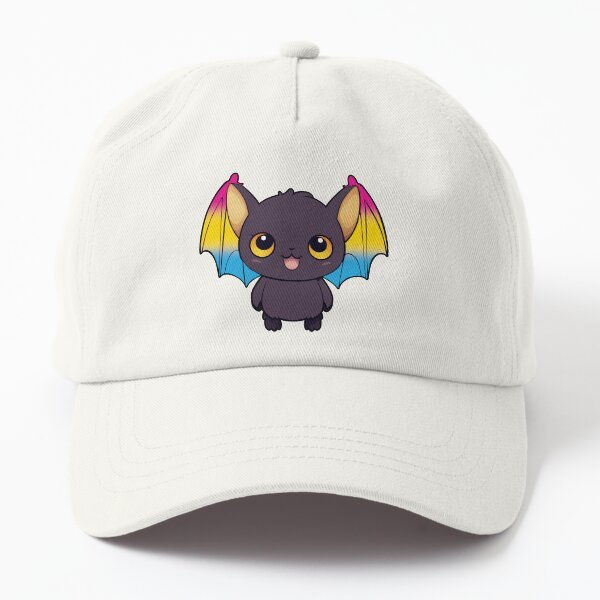 Artikel-Vorschau von Kawaii Fledermaus mit farbigen Flügeln der pansexuellen Pride-Flagge, süßes Pan-Design, designt und verkauft von Travelslightly.