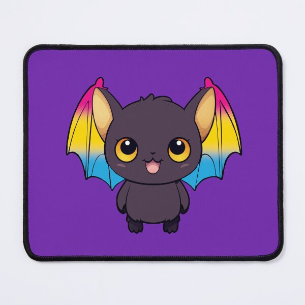Item preview, Kawaii Bat with Pansexual Pride Flag Colored Wings, Cute Pan Design designed and sold by Travelslightly.