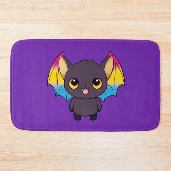 Item preview, Kawaii Bat with Pansexual Pride Flag Colored Wings, Cute Pan Design designed and sold by Travelslightly.