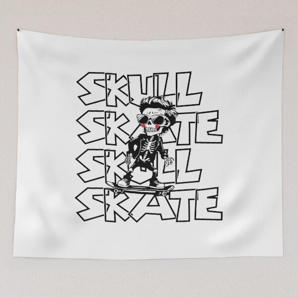 Item preview, Skull skate art designed and sold by JiraVibes.