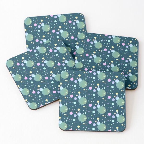 Item preview, Deep teal circle pattern | dark blue abstract circles and dots designed and sold by lausn.