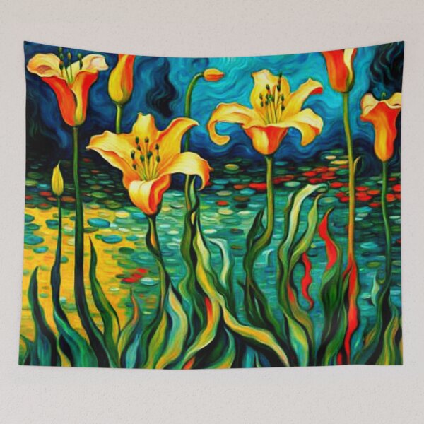 Item preview, Lilies in garden designed and sold by George Hutton Hunter.