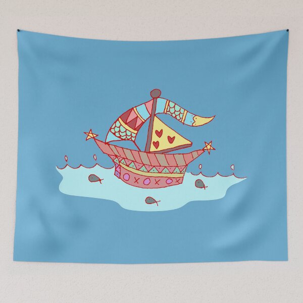 Item preview, Whimsical Cartoon Ship designed and sold by SaradaBoru.