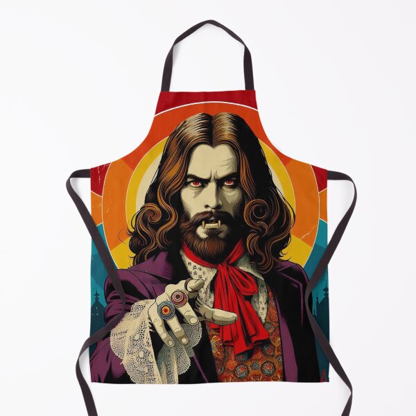 Item preview, 70s style vampire kitsch camp Dracula horror T shirt designed and sold by blackdoggdesign.