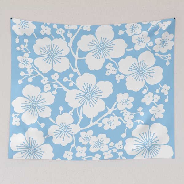 Item preview, Floral Cherry Blossoms Pattern Light Blue designed and sold by tonymagnerart.