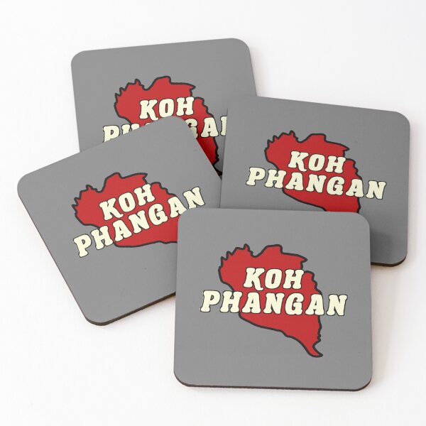 Item preview, Koh Phangan Map Island map red designed and sold by vibeno1.