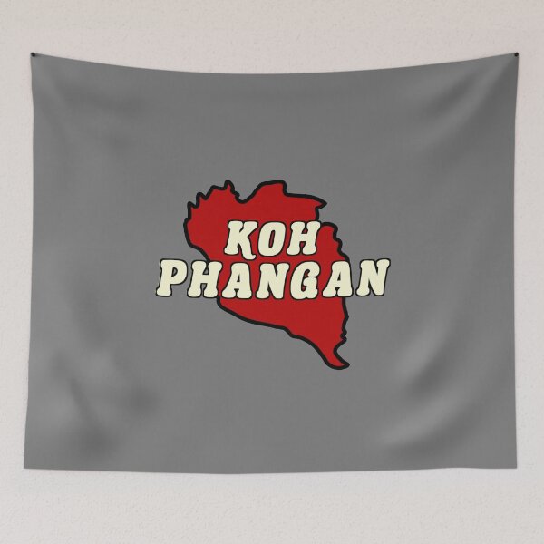 Item preview, Koh Phangan Map Island map red designed and sold by vibeno1.