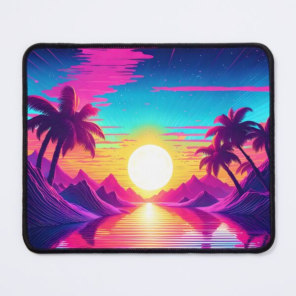 Item preview, Synthwave Sunset and Palm Trees designed and sold by Ink Art Design.