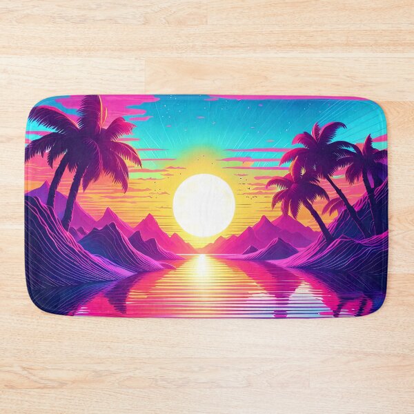 Item preview, Synthwave Sunset and Palm Trees designed and sold by Ink Art Design.