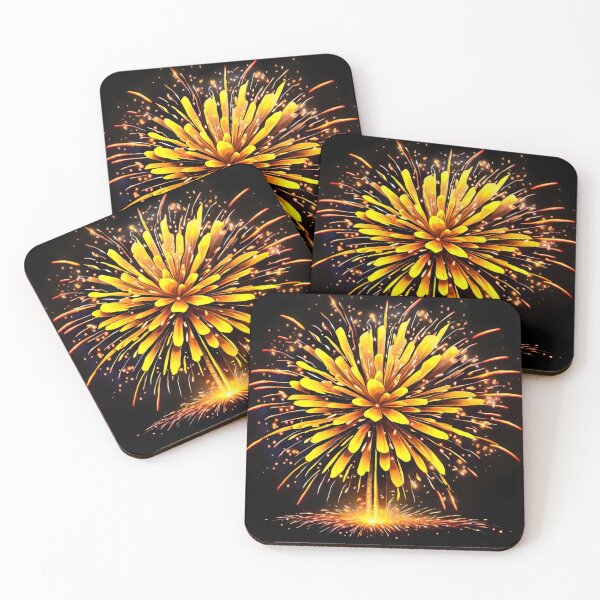 Item preview, Vibrant Yellow Firework Display designed and sold by Sadia  Jannat.