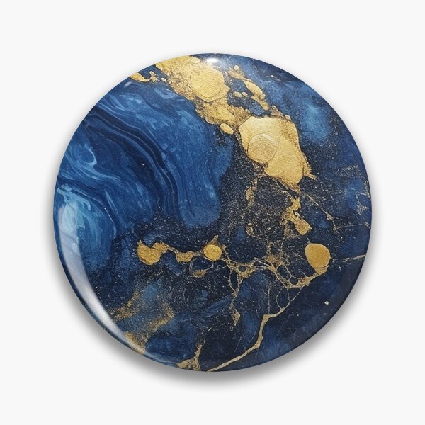 Item preview, Navy Dark Blue and Gold marble pattern designed and sold by EmeraldeaArt.