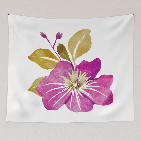 Item preview, Watercolor Clematis Flower designed and sold by Petalette.