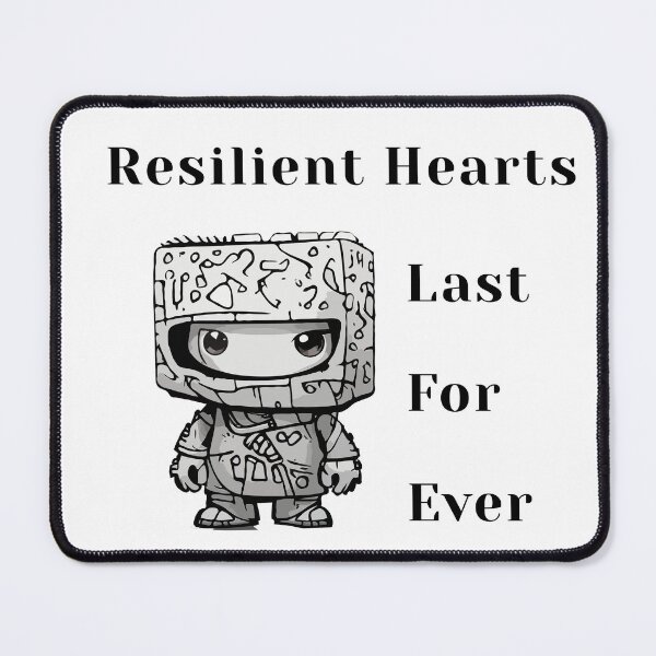 Item preview, Resilient Hearts Lasts For Ever - motivational quote, warrior cartoon designed and sold by ChuckleCharmz.