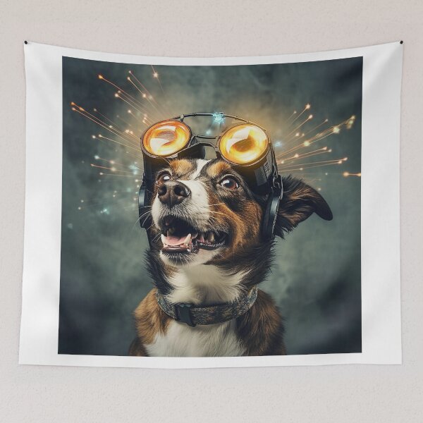 Item preview, Genius Canine Celebrates on the Cusp of Groundbreaking Discovery designed and sold by Christian Weiss.