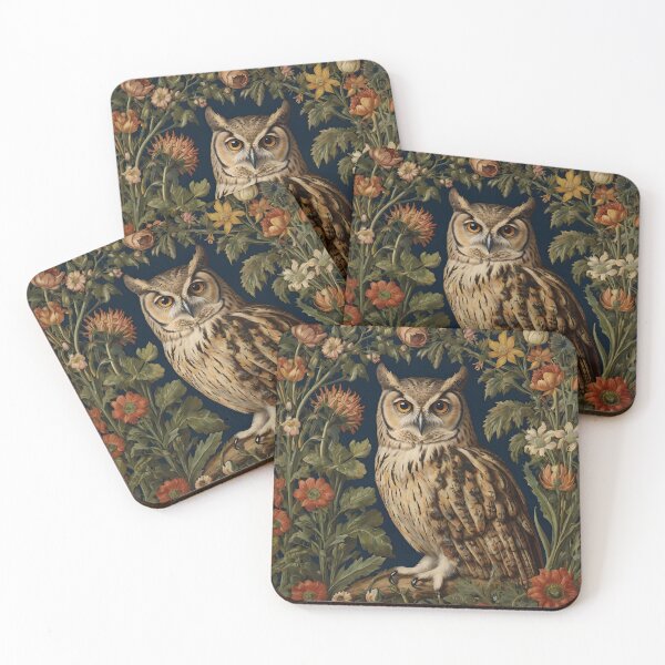 Aperçu de l'œuvre Style de hibou de forêt vintage William Morris créée et vendue par Marina3333.