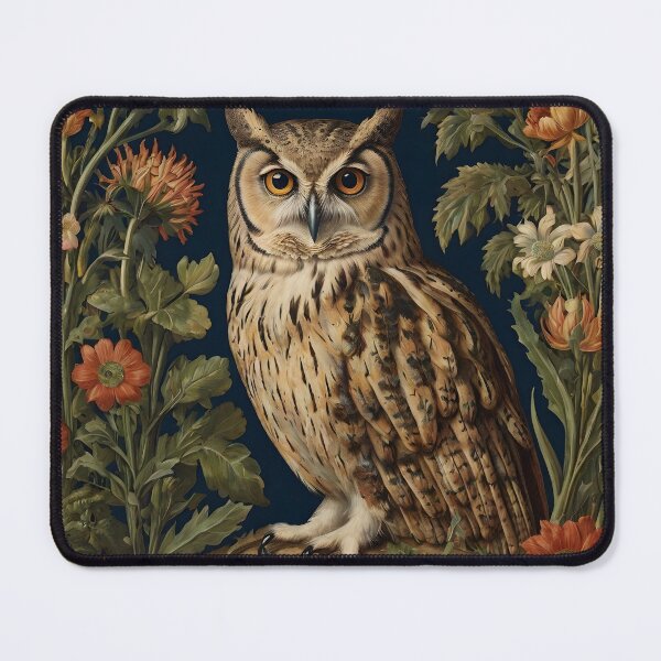 Item preview, Vintage Forest Owl William Morris Style designed and sold by Marina3333.