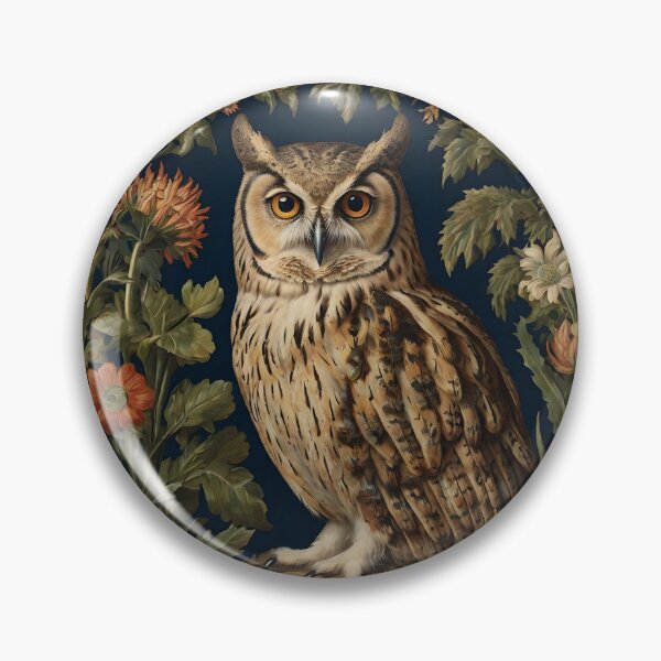 Item preview, Vintage Forest Owl William Morris Style designed and sold by Marina3333.