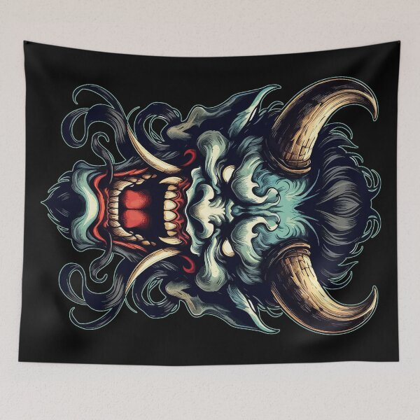 Item preview, Japanese Oni Demon Yokai Retro designed and sold by TomFrontierArt.