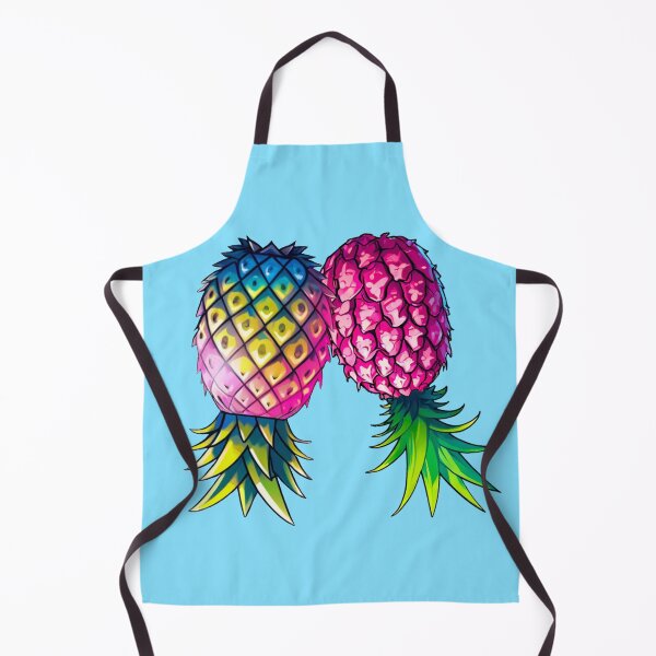 Item preview, Vibrant Upside Down Pineapple Couple - Light Blue designed and sold by JLEmporium.