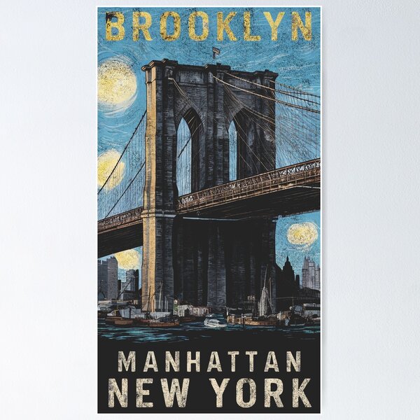 Item preview, Brooklyn Bridge Manhattan Brooklyn New York NYC designed and sold by EdGraphy.