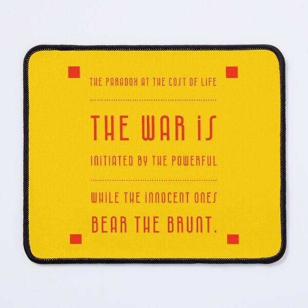 Item preview, The paradox at the cost of life - the war is initiated by the powerful, while the innocent ones bear the brunt ▩ designed and sold by cabana.space.