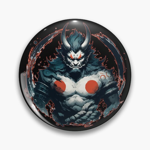 Item preview, Japanese Oni Demon Yokai Enso Circle Art designed and sold by TomFrontierArt.