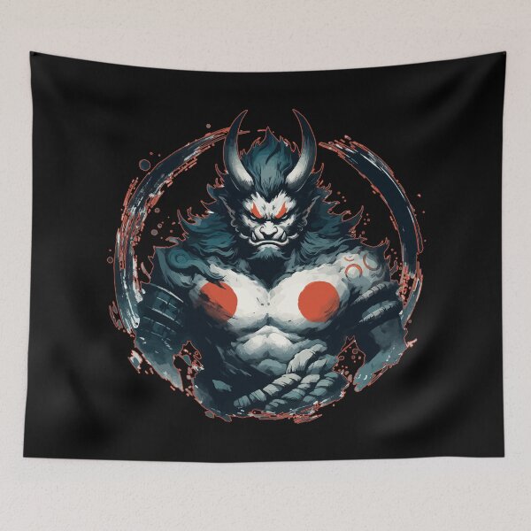 Item preview, Japanese Oni Demon Yokai Enso Circle Art designed and sold by TomFrontierArt.