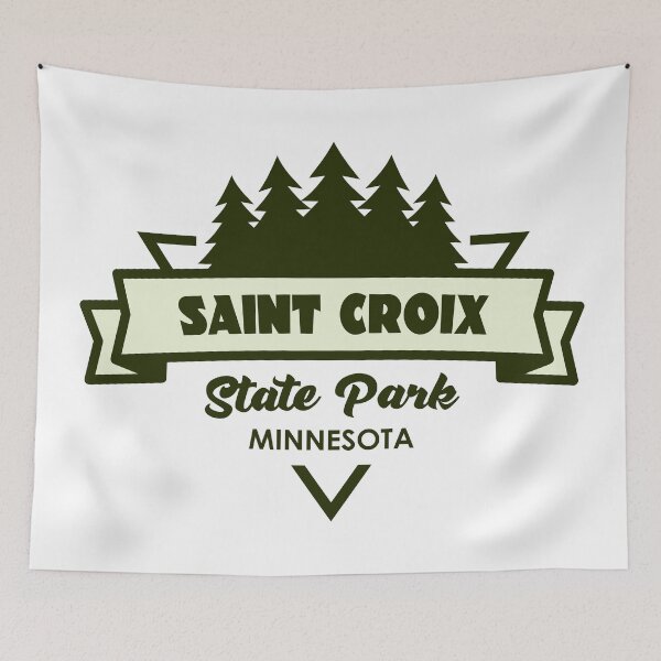 Item preview, Saint Croix State Park Minnesota Trees And Ribbon designed and sold by bivenart.