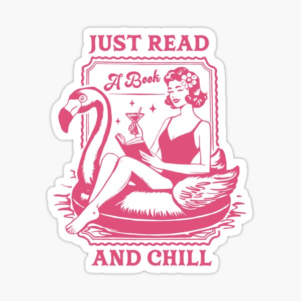 Artikel-Vorschau von Lies einfach ein Buch und entspanne dich. Pink Kindle Sommer Bücherwurm, designt und verkauft von BookWishEra.
