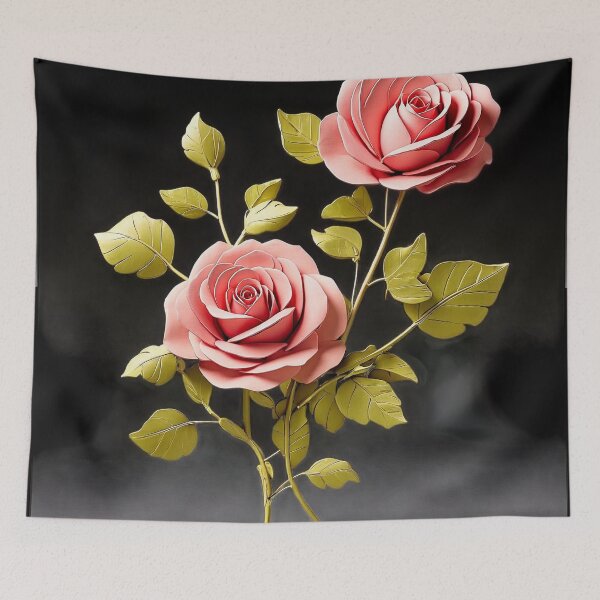 Item preview, Simple 3D Rose Flower Wall Decor designed and sold by Sadia  Jannat.