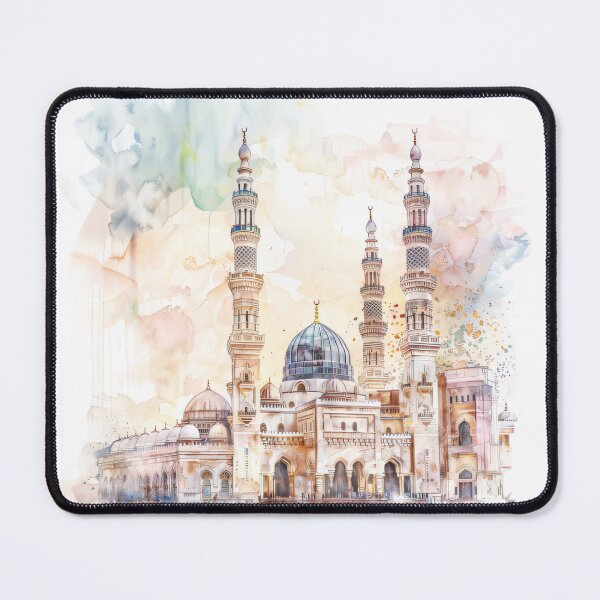 Item preview, Masjid An Nabawi Medina 3 Watercolor Style Design designed and sold by Home-Crea-Abode.