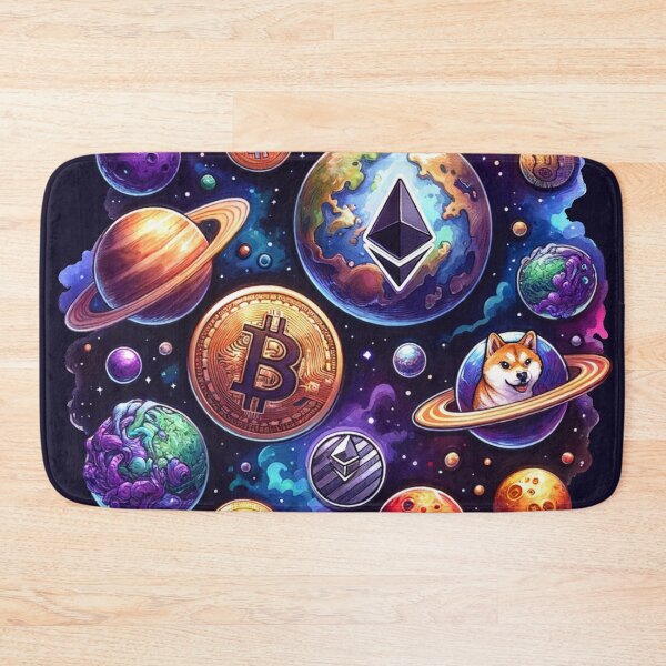 Item preview, crypto currencies in space designed and sold by YuliaHulia.