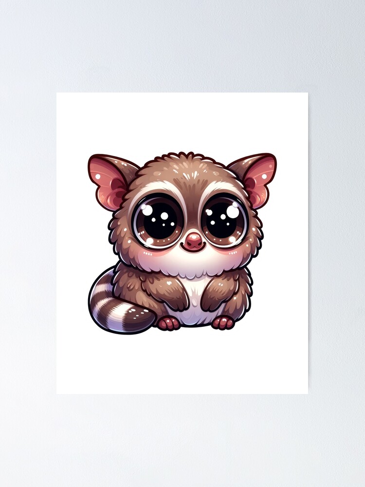 Thumbnail 1 of 3, Poster, Bushbaby Sticker designed and sold by Magnuna.