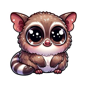 Artwork thumbnail, Bushbaby Sticker by Magnuna