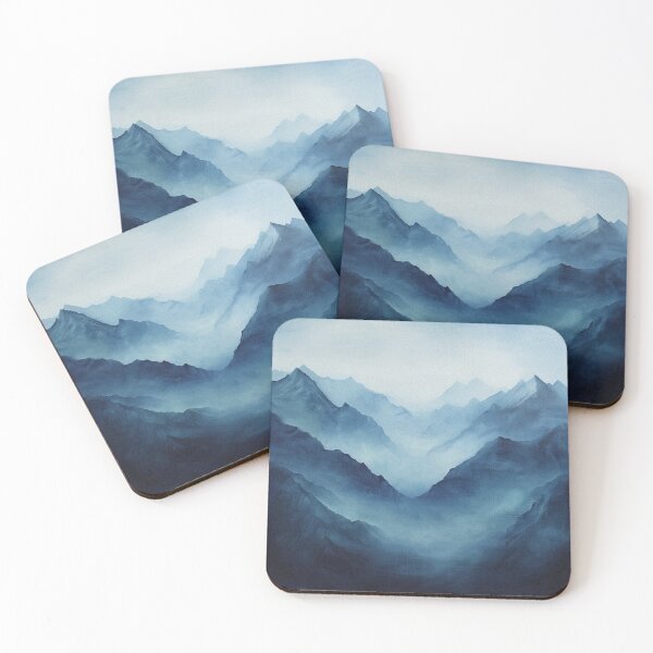 Item preview, Monochrome Watercolor Mountains designed and sold by BilgePaksoylu.