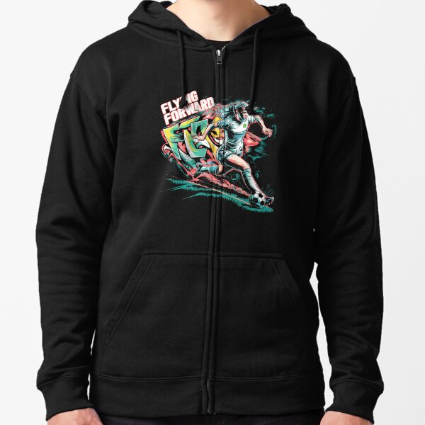 Item preview, Flying Forward T-Shirt: Female Striker Graffiti Art Design designed and sold by BoughtTheTShirt.