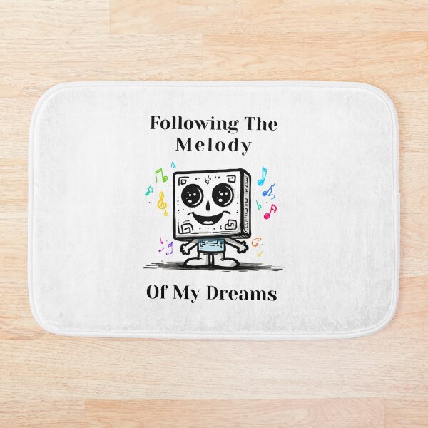 Item preview, Following The Melody Of My Dreams - Positive quote, a colorful happy cartoon designed and sold by ChuckleCharmz.