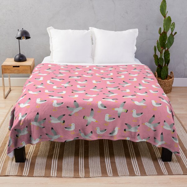 Item preview, Seagulls on pink - Cute coastal bird pattern by Cecca Designs designed and sold by Cecca-Designs.