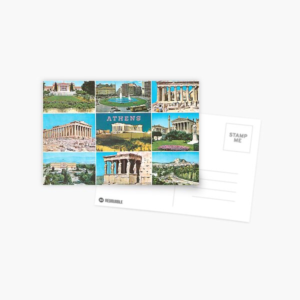 Item preview, Vintage Athens Postcard designed and sold by peskybeeee.