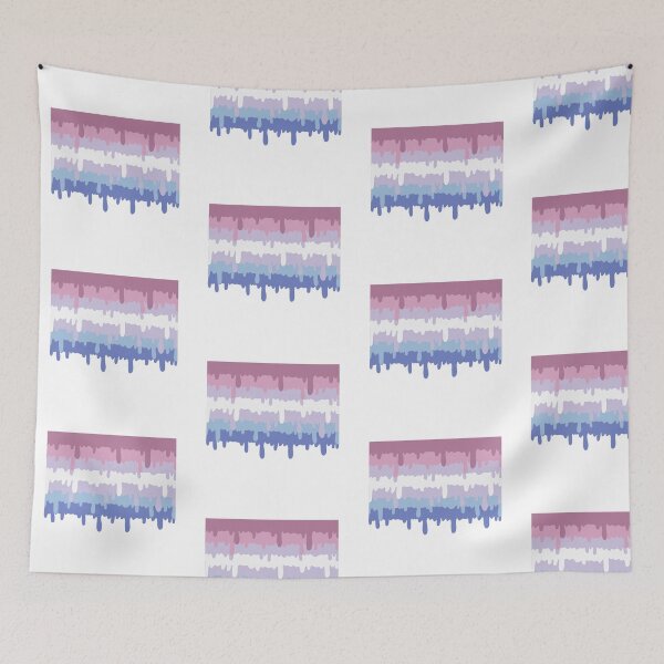 Item preview, Melting Bigender Flag designed and sold by A4R0NN.